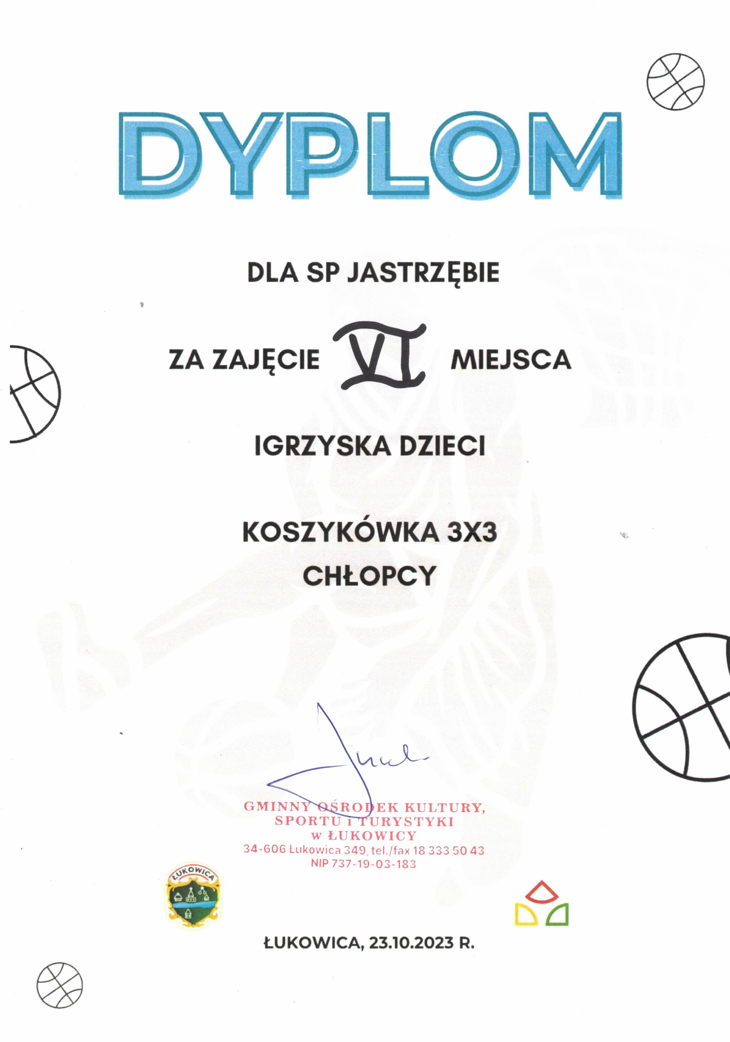 Koszykówka 3x3 Igrzyska Dzieci – Gminne zawody sportowe - chłopcy