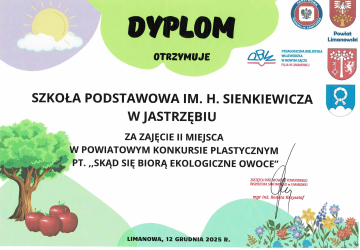 Powiatowy Konkurs Plastyczny pt. „Skąd się biorą owoce ekologiczne”