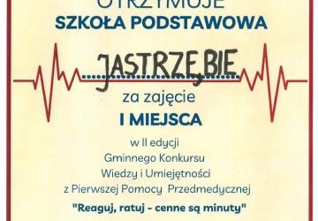 Gminny Konkurs Wiedzy i Umiejętności z Pierwszej Pomocy Przedmedycznej 