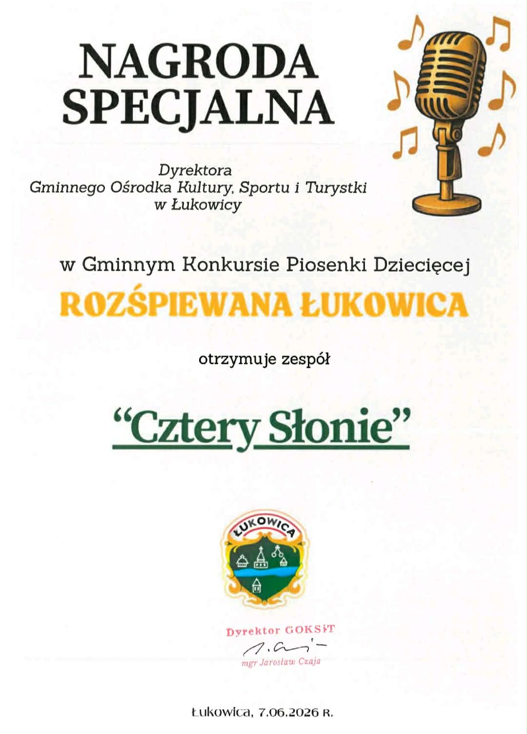 Gminny Konkurs Piosenki Dziecięcej 